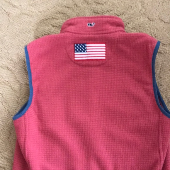Boys Vineyard Vine Nantucket Red fleece vest M - Picture 3 of 3